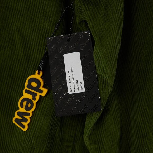 NWT Drew House corduroy hoodie XS/S green - Picture 5 of 10